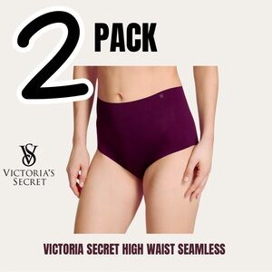 BUNDLE 2 Pack Victoria's Secret Seamless High Waist Panties - Deep Purple